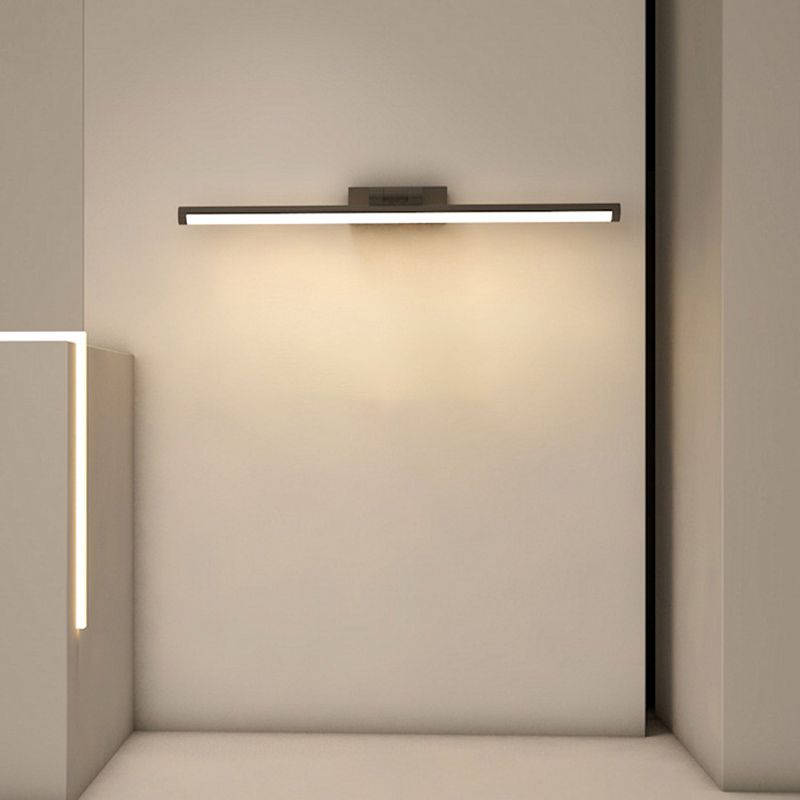 Nordic Style Single Vanity Light LED Metal Wall Mounted Mirror Front Lamp in Acrylic Shade