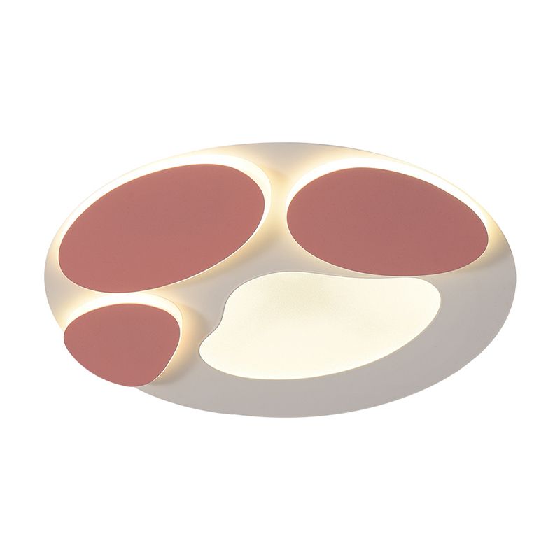 Metal Modern Flush Mount Circular Shape Ceiling Light with Acrylic Shade for Bedroom