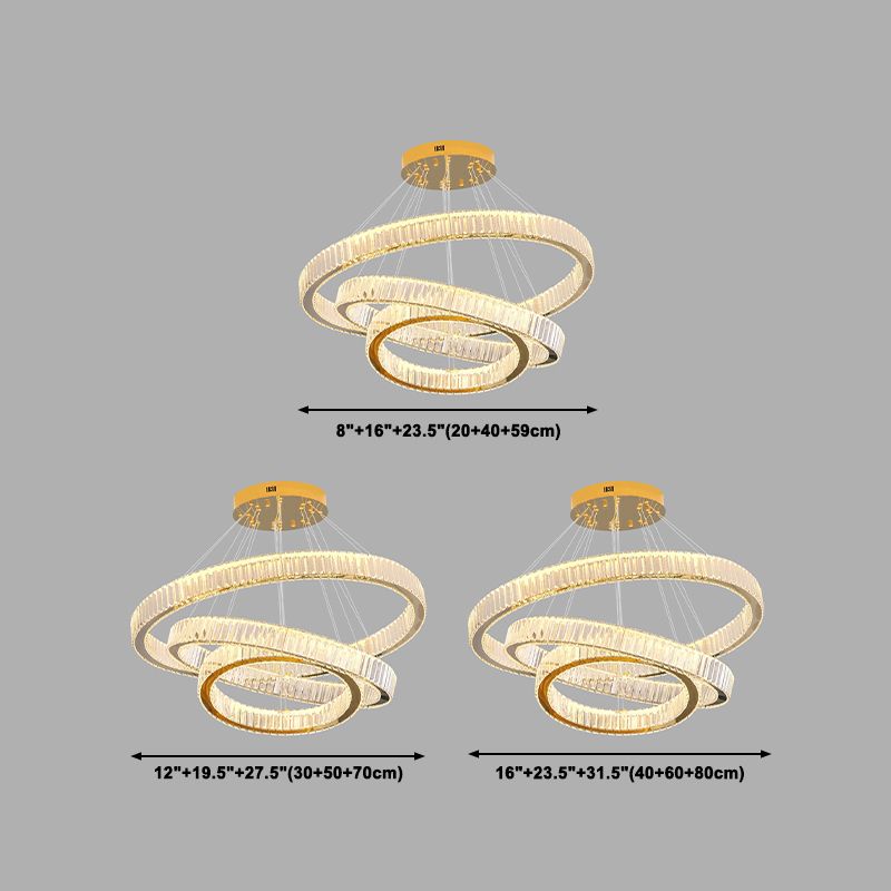 Multi-Tier Chandelier Light Fixture Modern Simplicity Crystal Pendant Lighting for Restaurant