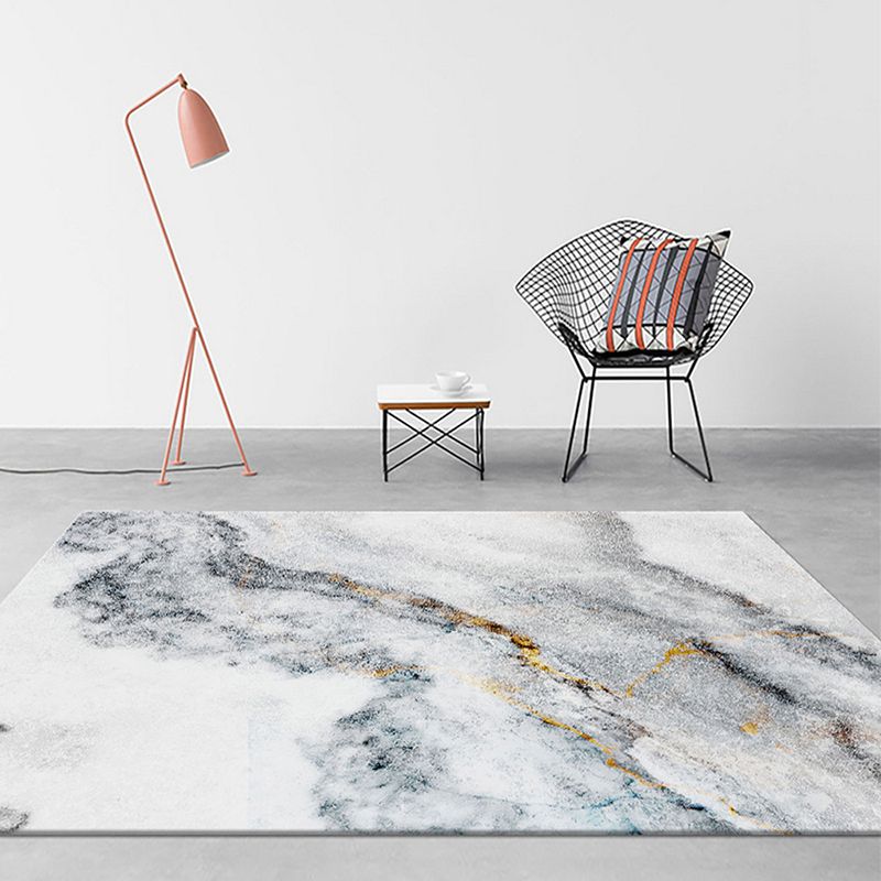 Modern marmeren look tapijt polyester binnendoor tapijten niet-slip ruggebied vloerkleed voor woonkamer