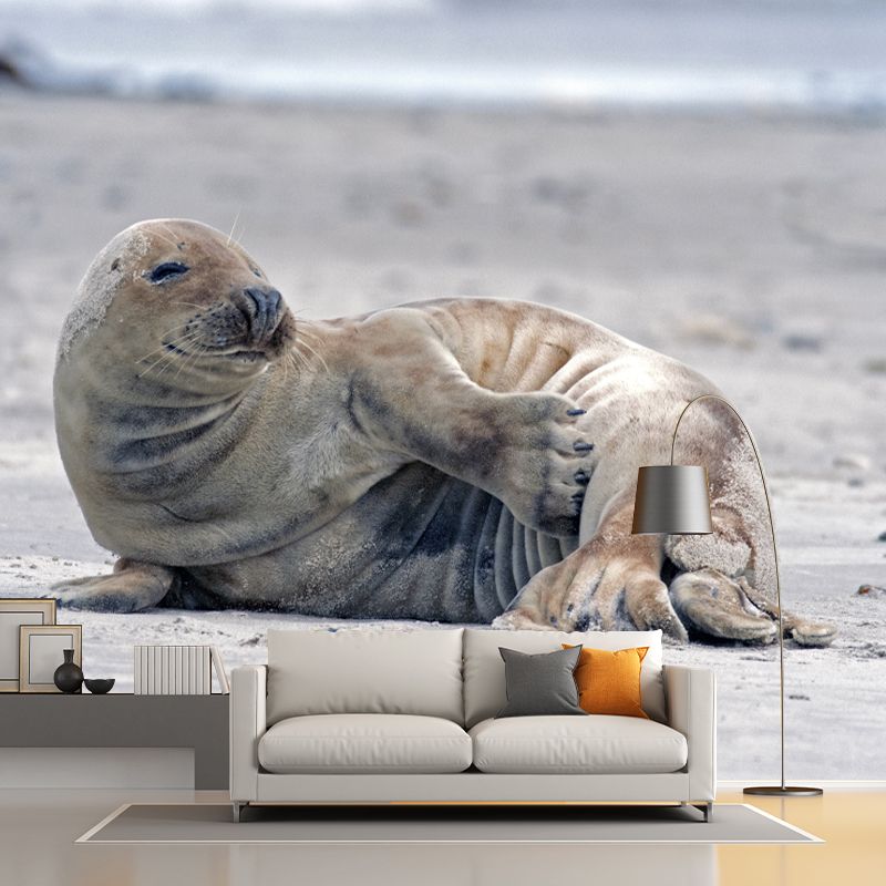 Sea Seal Wall Covering for Living Room Bedroom Water Resistant, Made to Measure