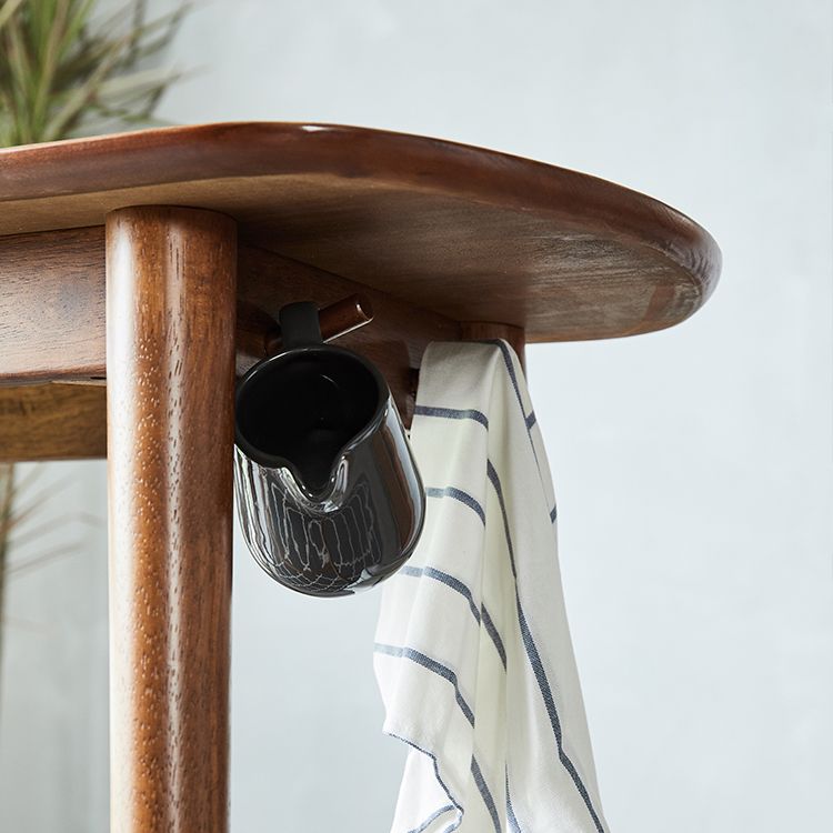 Industrial 40.7"H Bar Table Natural Wood Specialty Top Bistro Table for Living Room