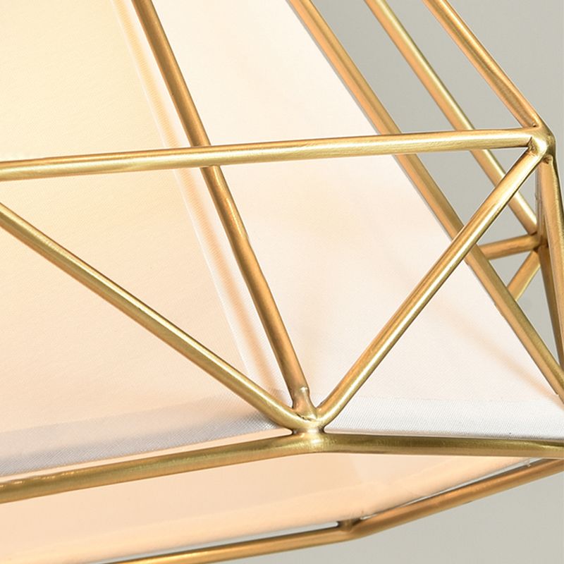 Forme de diamant Éclairage suspendu de style postmoderne Metal Light Pendant pour le chevet