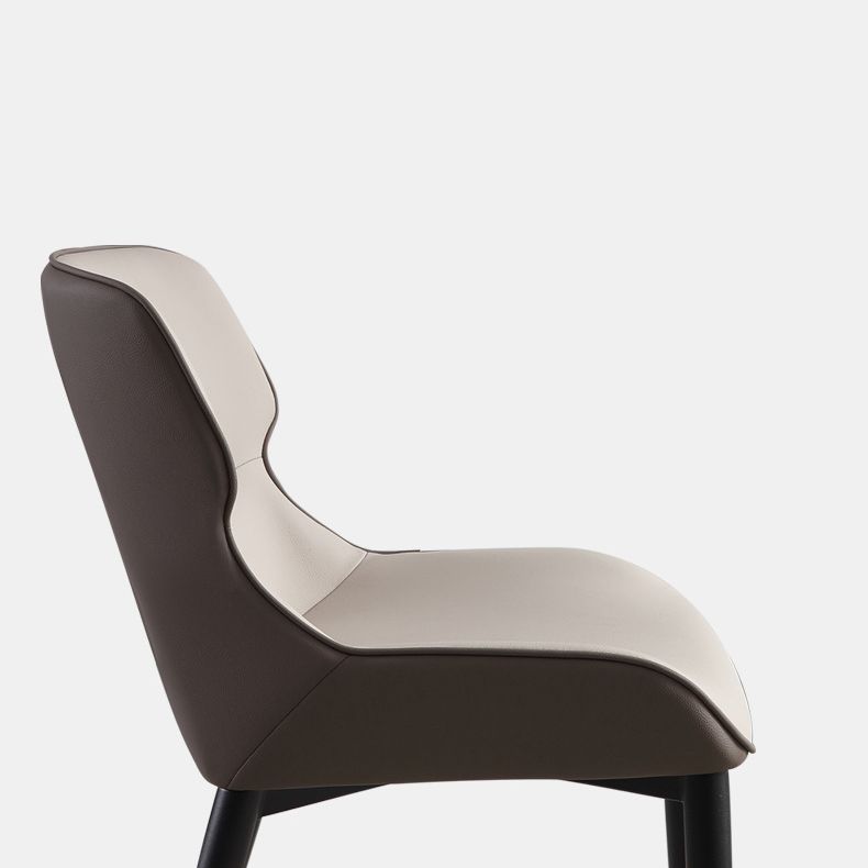 Contemporary Style Dining Chairs Arm Dining Chairs with Metal Legs for Kitchen