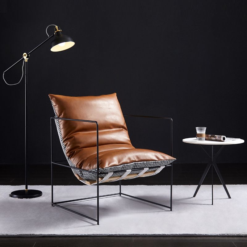 Arm Chair 26.77" L x 26.77" W x 26.77" H  Accent Armchair with Pillow Back