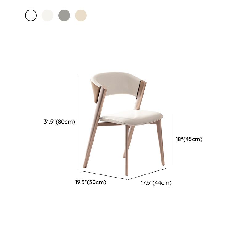 Modern Side Chair Metal Open Back Dining Room Chair for Brasserie