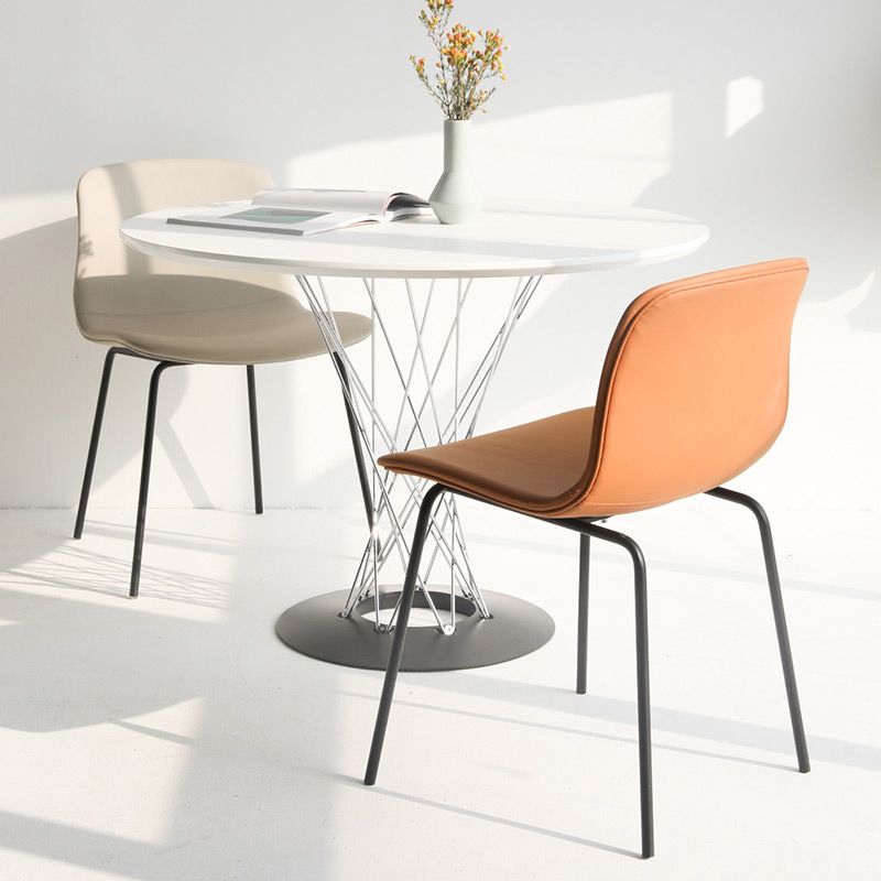 Chaises de salle à manger style contemporain Chaises sans accoudoirs avec pieds en métal