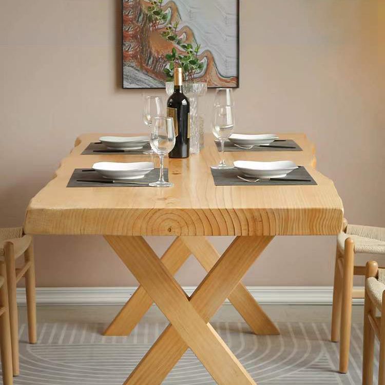 Modern 1/4/5 Pieces Dining Set Rectangle Pine Wood Dining Table for Dining Room Kitchen