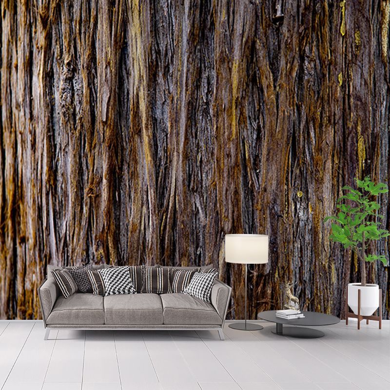 Environment Friendly Mural Wallpaper Industrial Style Wood Texture Mural for Home