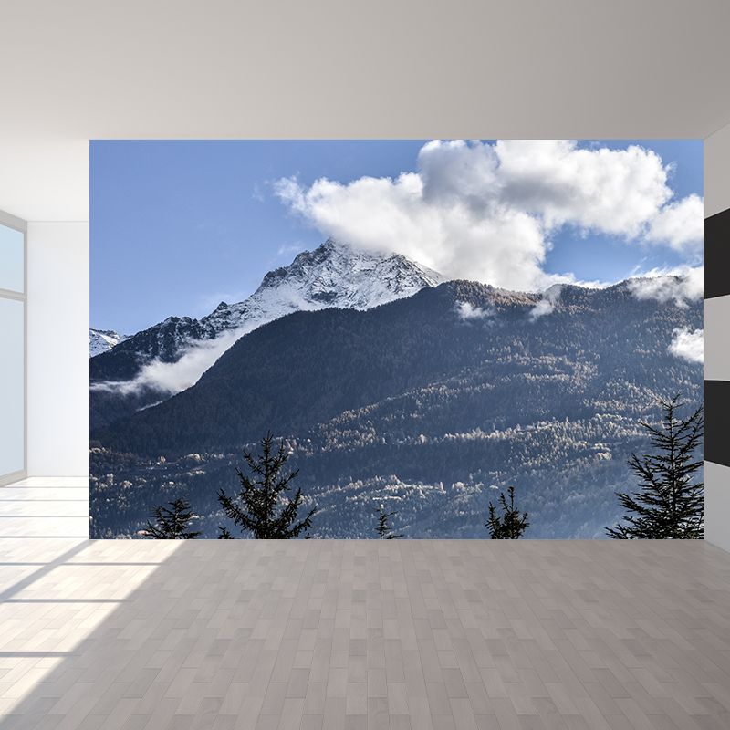 Mountain Landscape Wallpaper Mural Water Resistant Modern Living Room Wall Art