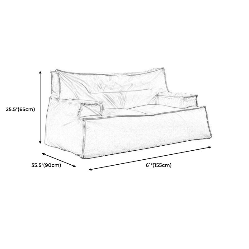 Standard Cushions Technology Cloth Sofa 35.43"W with Recessed Arm  for Bedroom