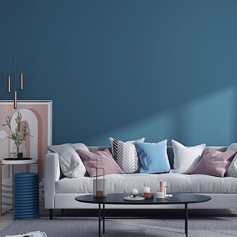 Multicolor Plain Wallpaper Roll Stain Resistant Simplicity Style Bedroom Wall Art