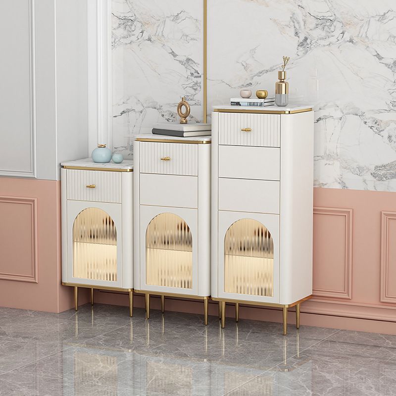 11.7 Inch Width Stone Storage Chest Classic Glam Storage Chest Dresser