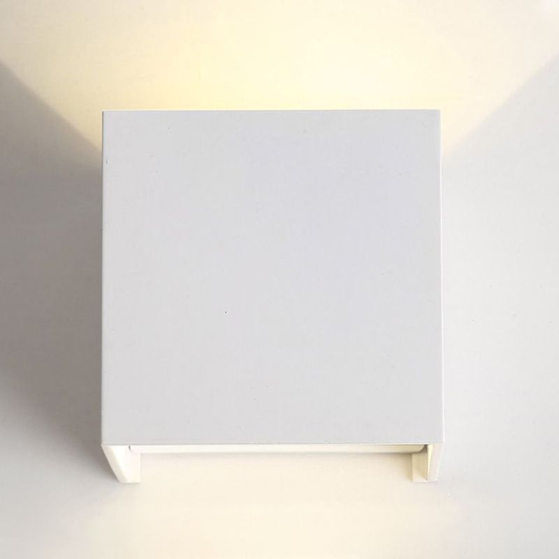 Square 2-Lights Wall Lighting Fixtures Modern Style Aluminum Wall Mounted Lamps