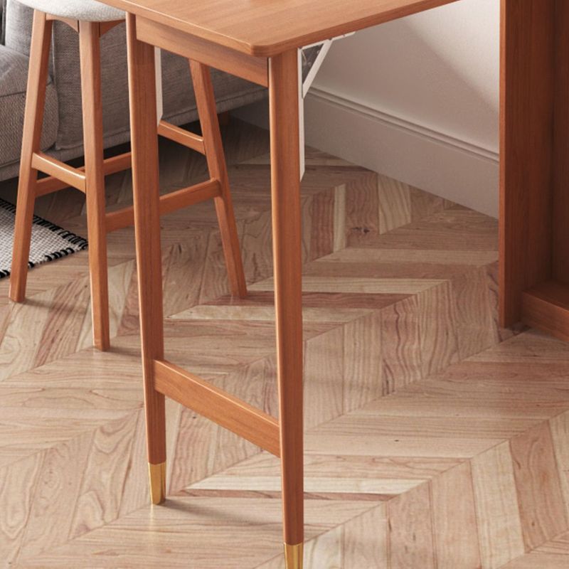 1/2/3 Pieces Table and Stool Set Wood Rectangular Pub Dining Set