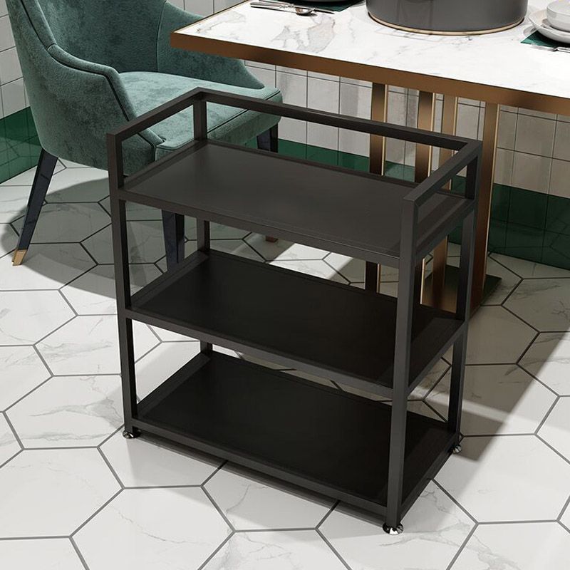 Modern Open Storage Prep Table Rectangular Dining Room Prep Table