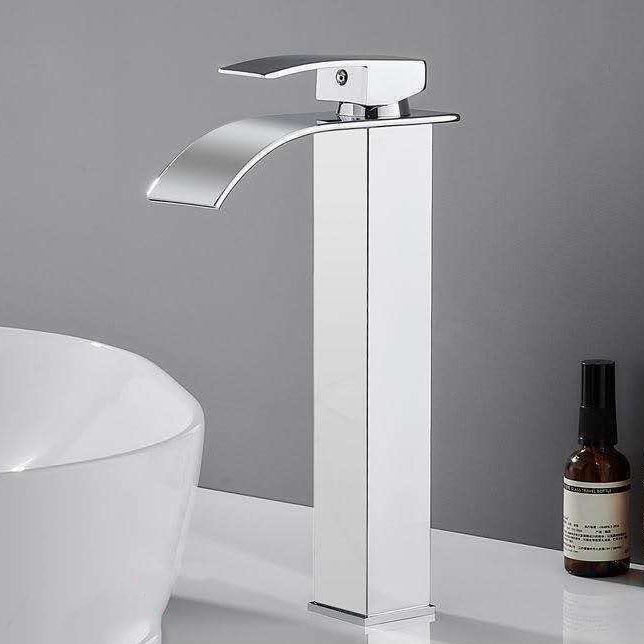 Industrial Vessel Sink Faucet Stainless Steel Lever Handles Vessel Sink Bathroom Faucet