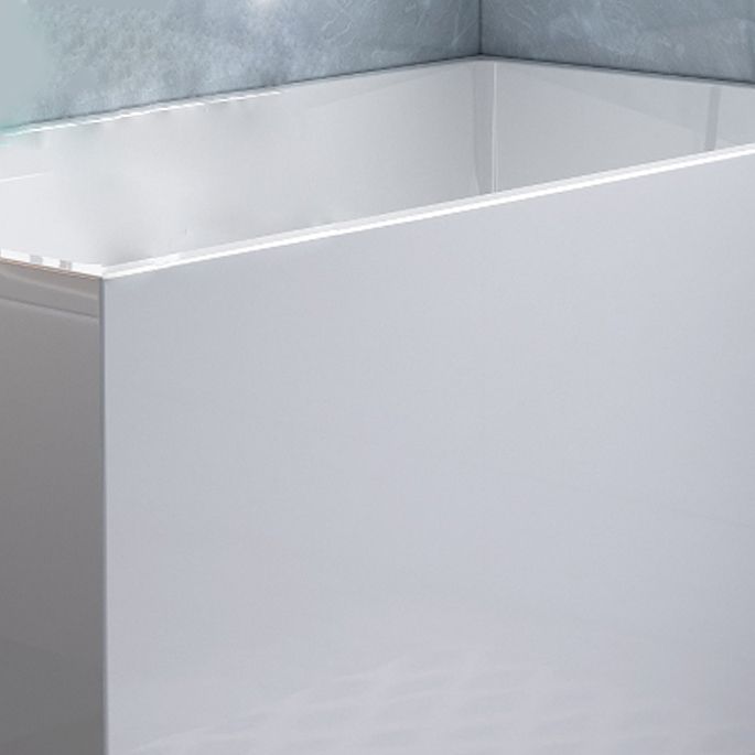 Acrylic Back to Wall Bathtub Stand Alone Modern Soaking Bath