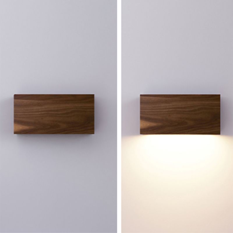 Moderno de estilo minimalista de estilo rectangular de lámpara de madera de lámpara de madera