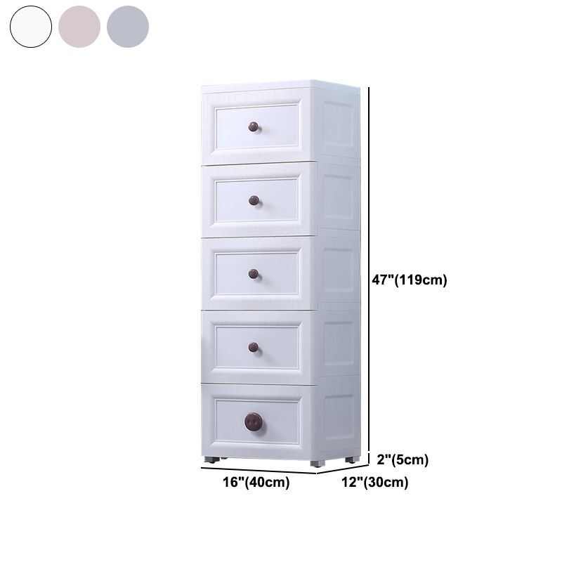 Contemporary Style Non-Hanging Armoire Plastic Home Storage Cabinet
