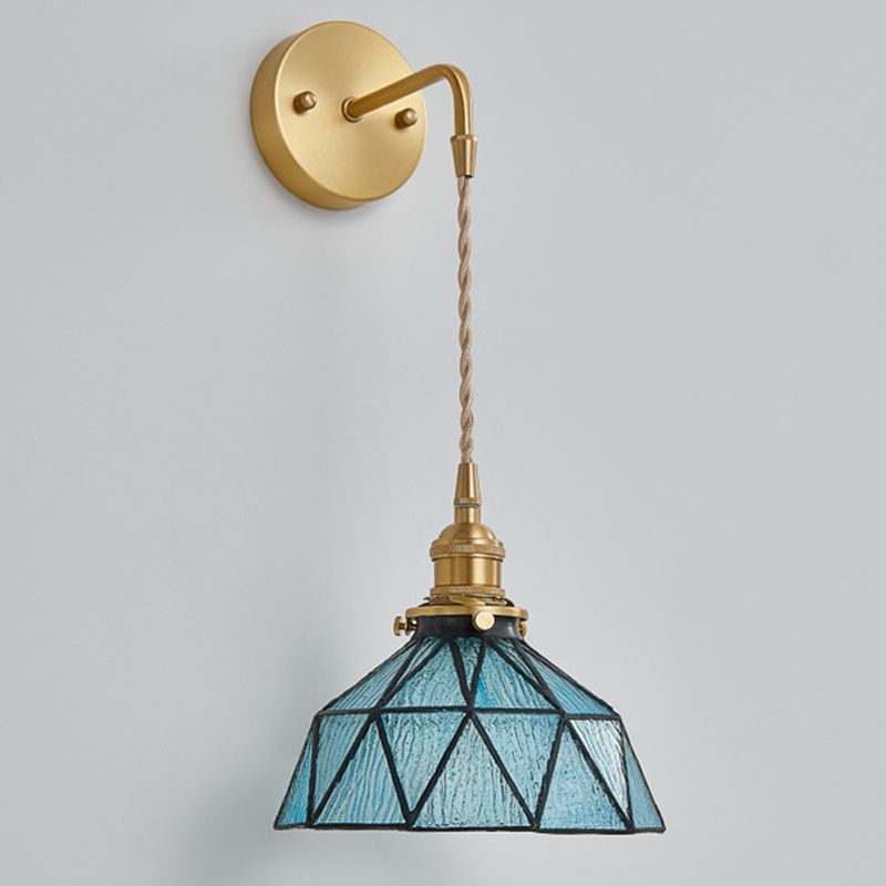 1 appliques murales géométriques légères Lampes murales en verre de style industriel