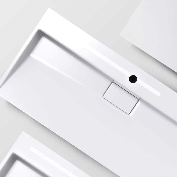 Modern Vessel Bathroom Sink Rectangular Single Faucet Hole Wash Stand(not Included Faucet)