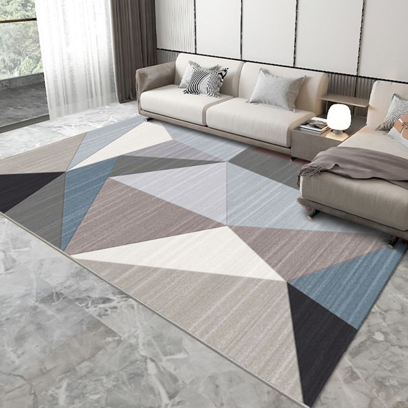 Meerkleurig causaal binnentapijt, polyester driehoekig printtapijt, antislip rugtapijt voor woondecoratie