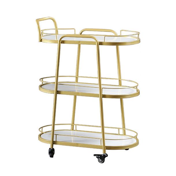 Contemporary Style Rolling Prep Table Stone Prep Table for Kitchen