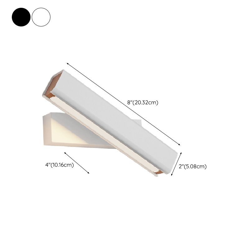 Metal Square Shape Wall Sconce Modern Style 1 Light Wall Light Fixture