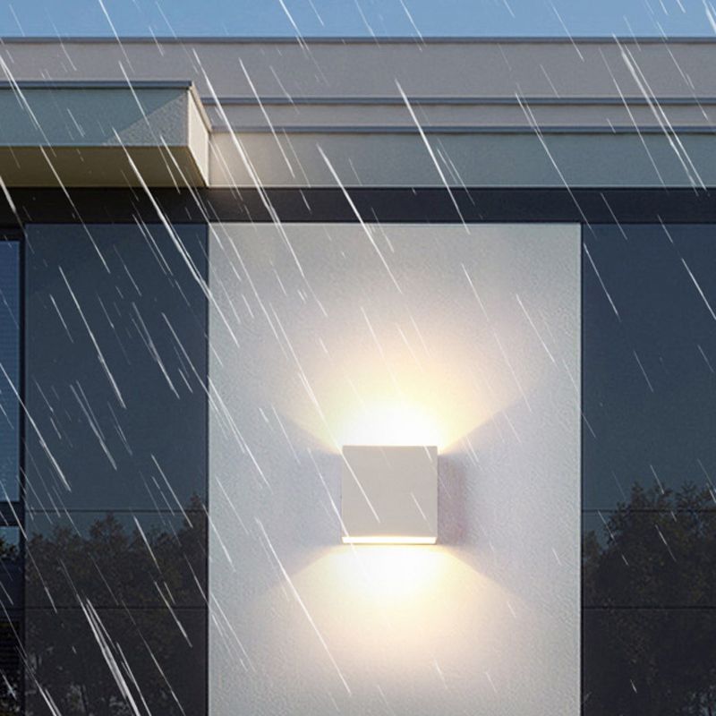 Square Wall Mount Lighting Simple Metal 1 Light Wall Mounted Light