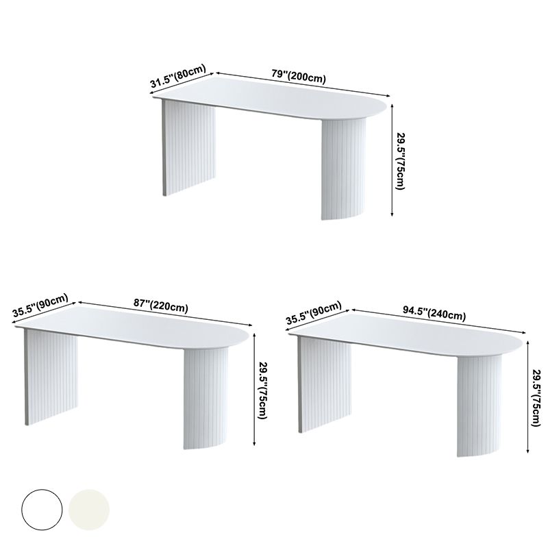 Meubels in eigentijdse stijl, dubbele voetstuk-eettafel voor thuis