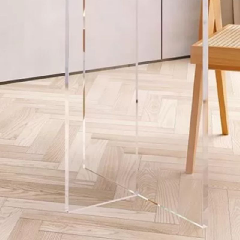 Rectangle Double Pedestal Dining Table Modern Wood Table for Kitchen Dining Room