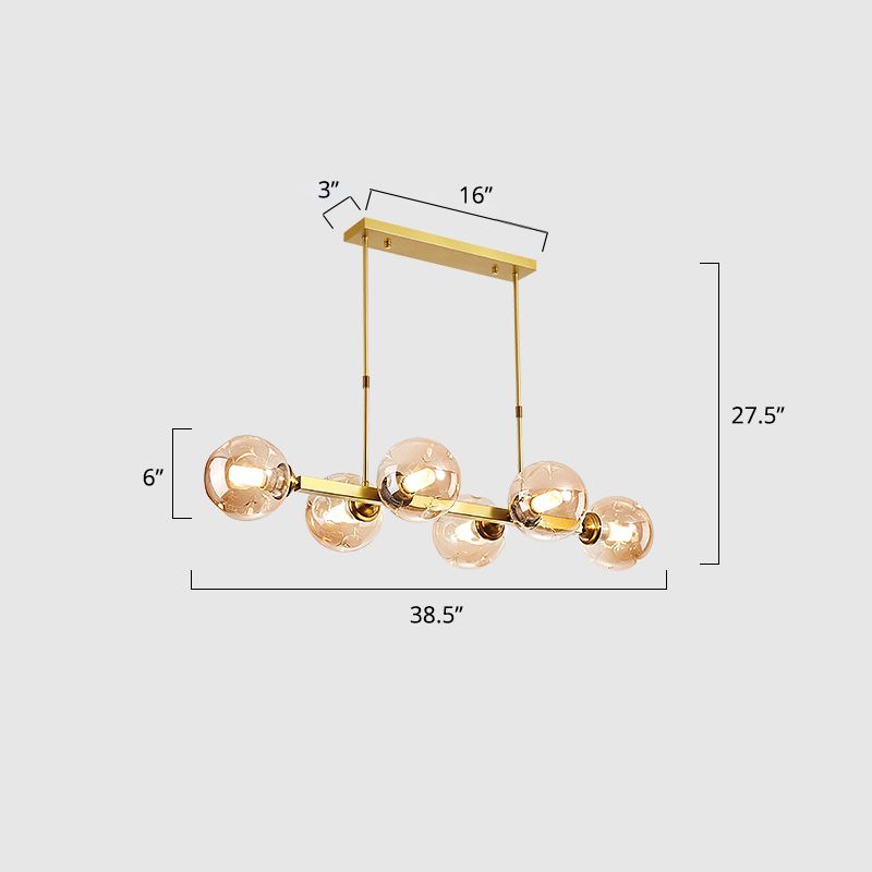 Sfera Sfolla di vetro di vetro di soffietto a mano Light Penderant Lighting for Restaurant