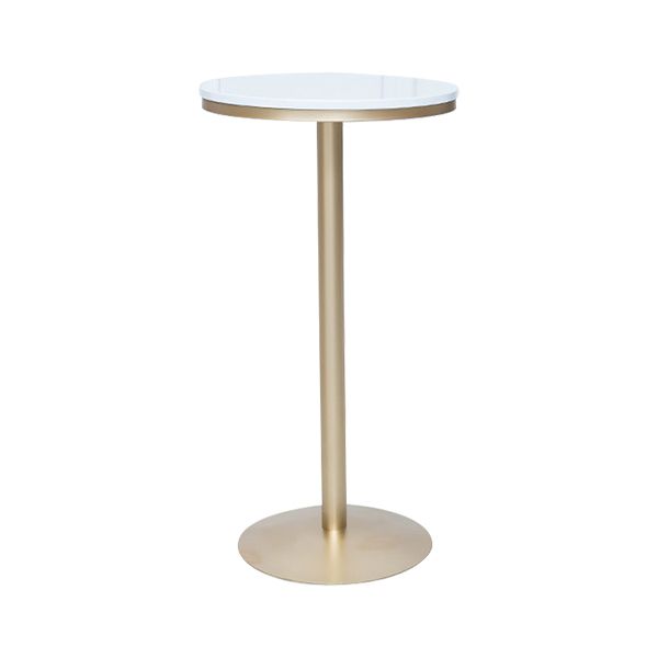 1/3 Pieces Glam Round Wood and Metal Bar Stool and Table Set