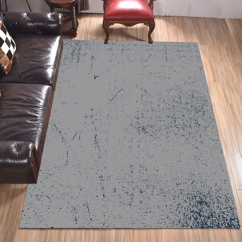 Grey Bedroom Rug Modern Abstract Pattern Area Rug Polyester Pet Friendly Anti-Slip Carpet