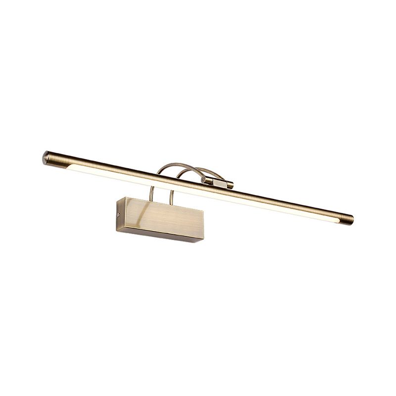 Slanke ijdelheid verlichting ideeën moderne metallic messing/nikkel afwerking led sconce lamp armatuur in warm/wit licht