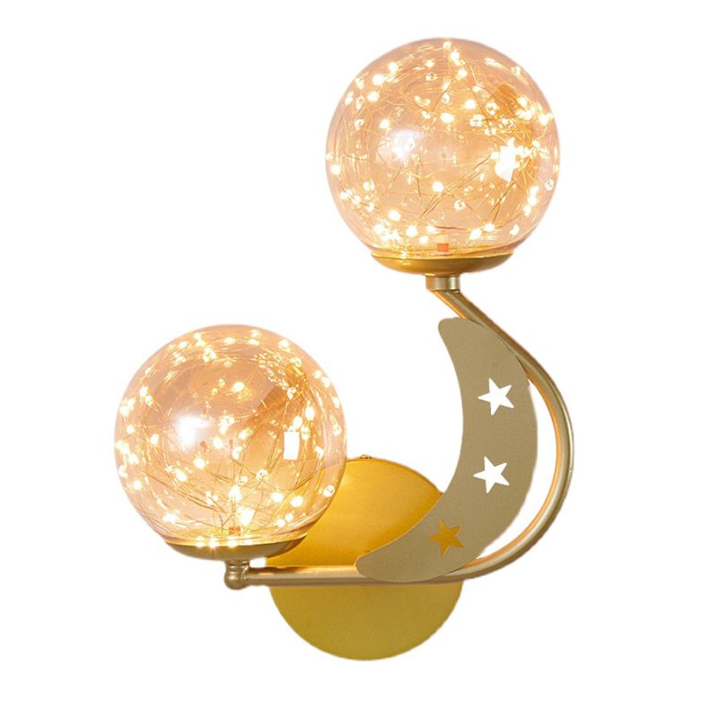 Modern Style Spherical Shape Wall Lights Glass Wall Mount Lights