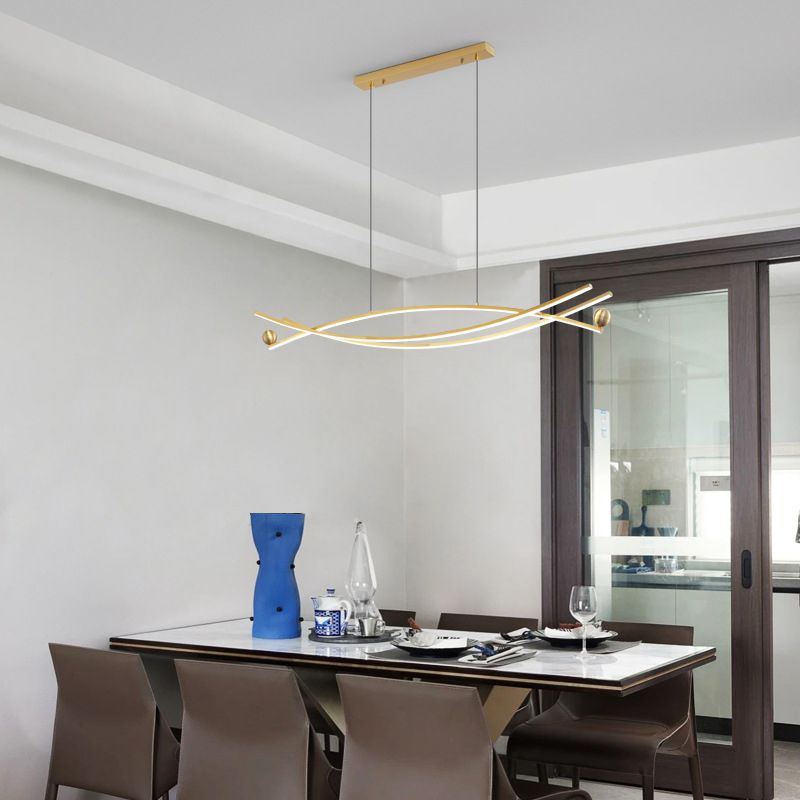 Multiple-Light Geometric Island Lighting Modern Metal Island Pendant Lights