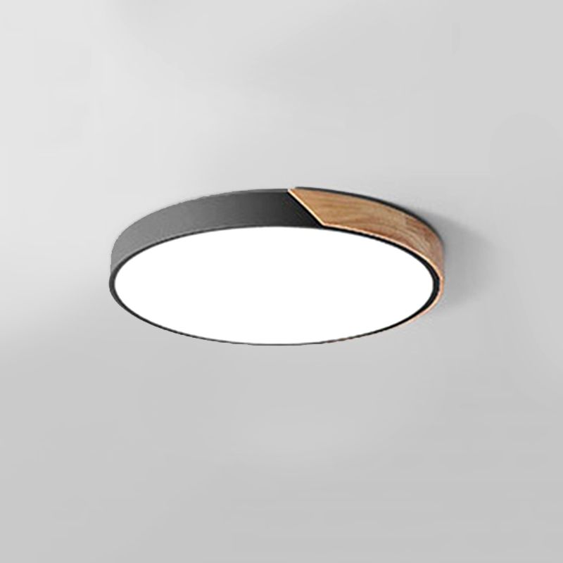 Eigentijdse ronde inbouw plafondverlichtingsarmatuur Metaal 1 licht Led Mount plafondverlichting
