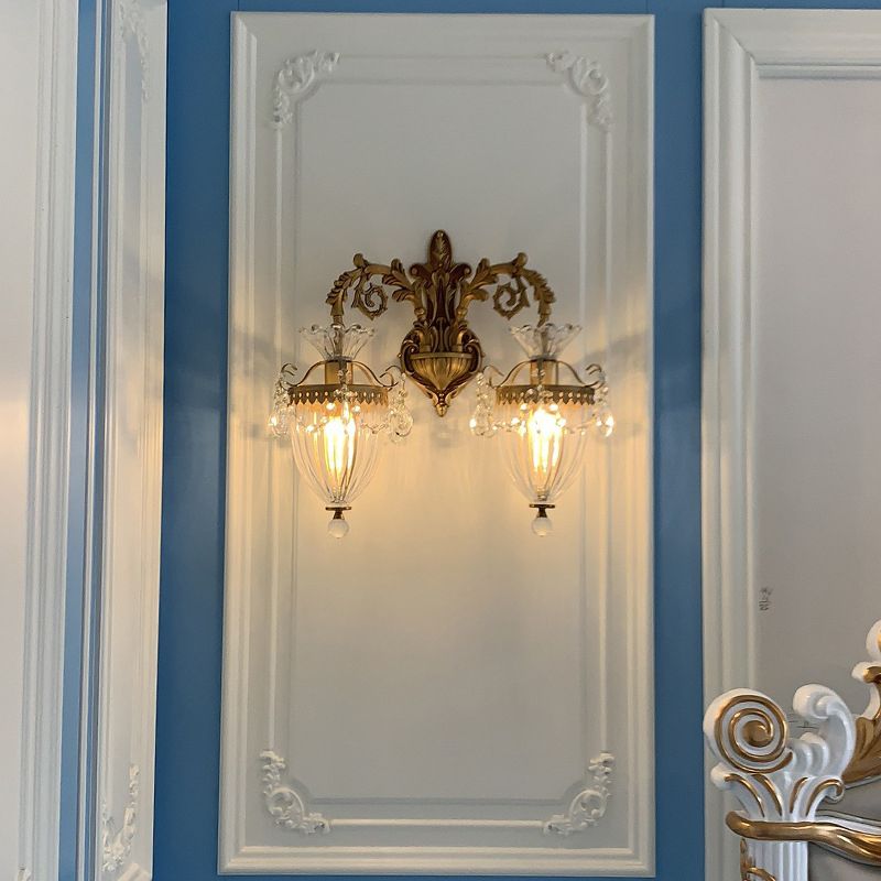 Nordic Style Copper Vanity Light Cone Shape Vanity Lamp for Shower Room