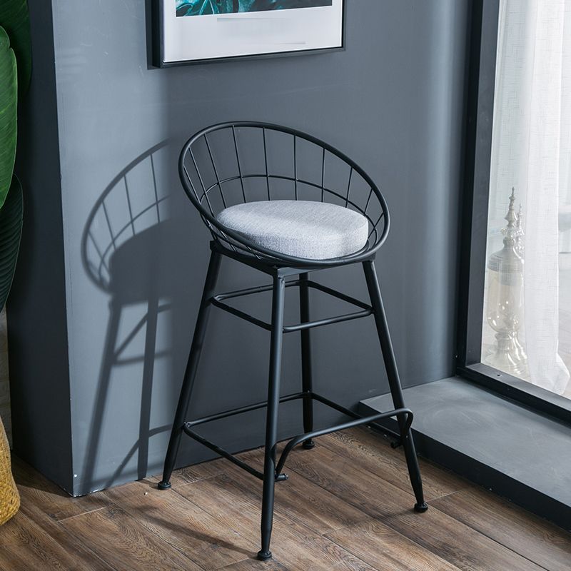 Nordic Style Bucket Counter Stools for Home Upholstered Bar Stools