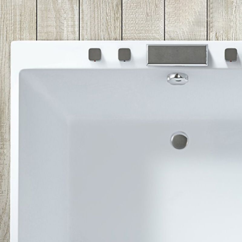 Acrylic Bath Drop-in Soaking Square Modern Center-Front Bathtub