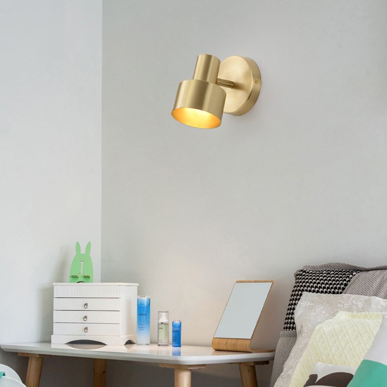 Mid-Century Luxury Style Cylinder Wall Mounted Vanity Lights Metal Vanity Lighting Fixtures for Bathroom