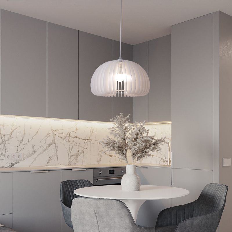 Style moderne Creative Hanging Lamp Acrylique 1 Light Pumpkin Shape Pendante Pendante for Corridor