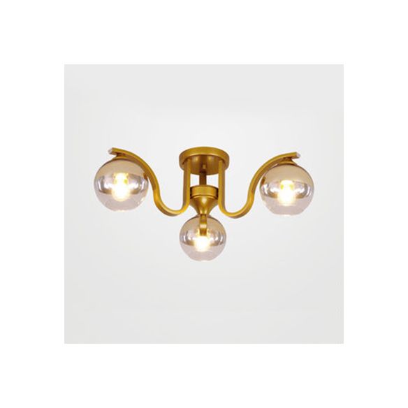 Globe Shade Study Room Affermazione Light Clear Glass 3 Luci SEMPLE SECIFICA SEMIFICATO SEMIFICA