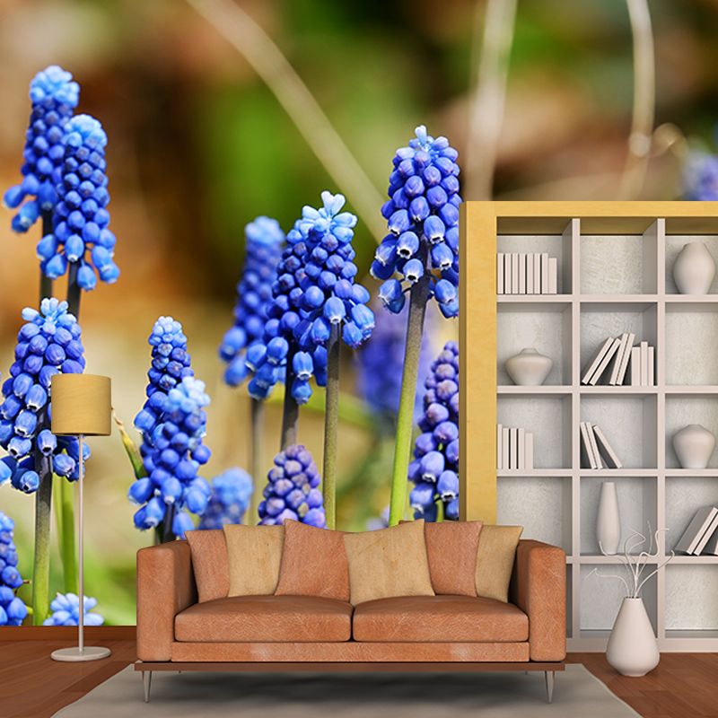 Hyacinth Mural Wallpaper Moisture Resistant Home Decor for Sitting Room