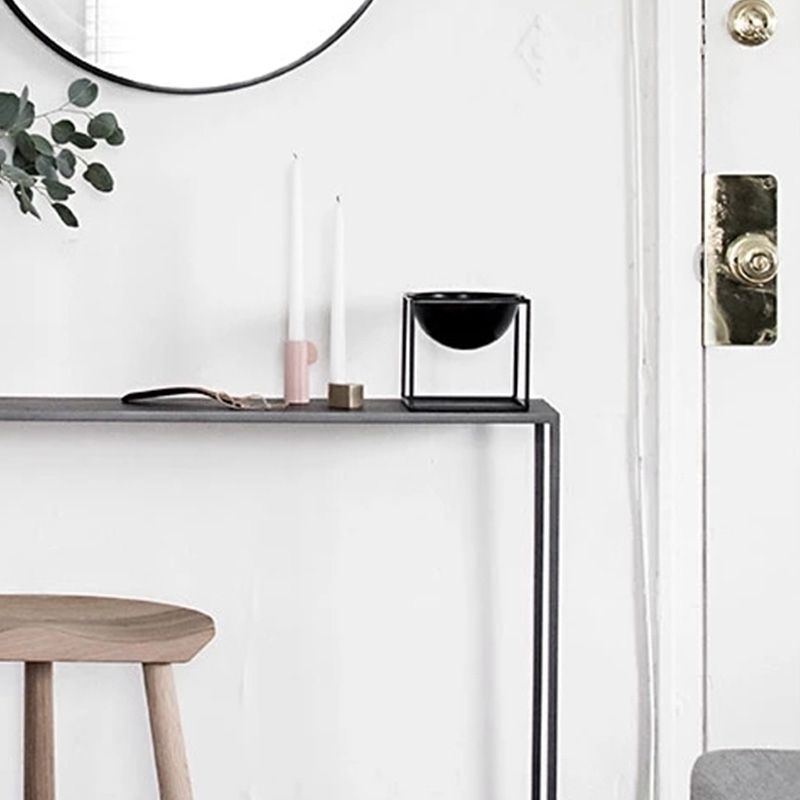 Rectangle Contemporary Console Accent Table Antique Finish Console Sofa Table in Metal
