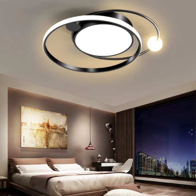 Nouveau Plafonnier LED encastré en fer moderne, forme ronde, plafonnier pour chambre à coucher,
