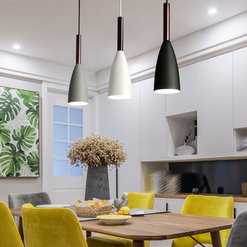 Modern 3-Light Island Pendant Lighting Cone Shade Ceiling Light for Dining Room