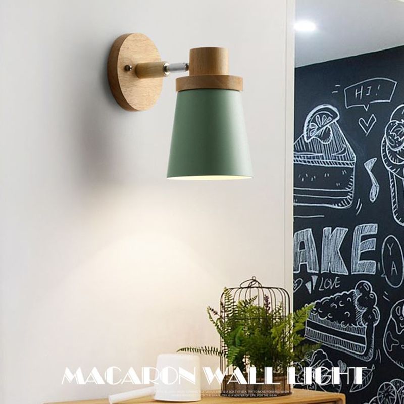 1-Light Geometric Wall Light Fixtures Modern Style Metal Wall Mount Lamp